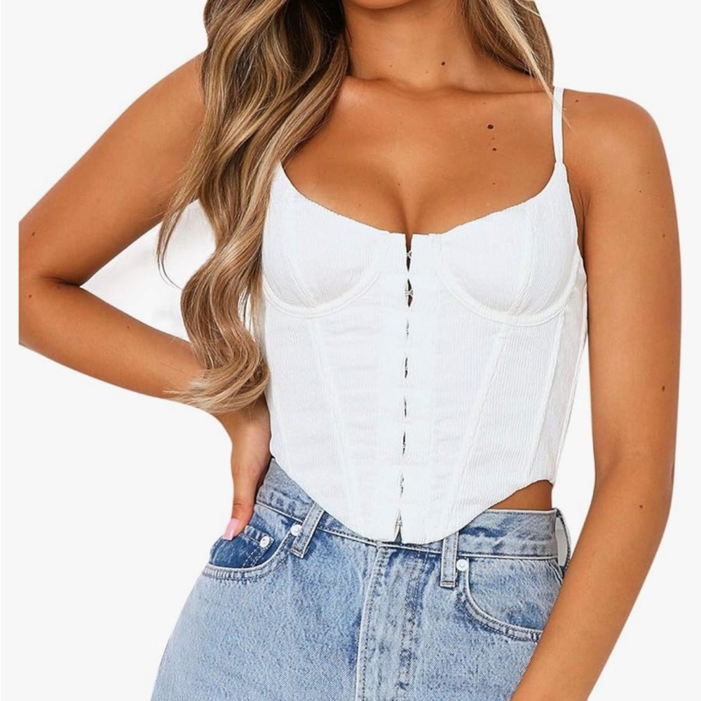Women Patchwork Corset Tops Classic Low Cut Sleeveless